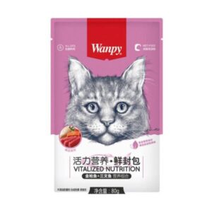 پوچ گربه ونپی با طعم مرغ و ماهی سالمون و ماهی تون ۸۰ گرمی